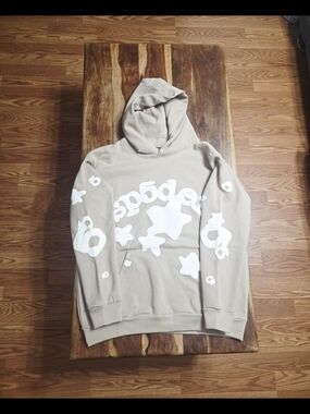 Sp5der Sand Colored Beluga Hoodie